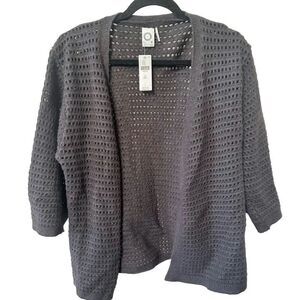 Akemi + kin grey cut out cardigan sweater